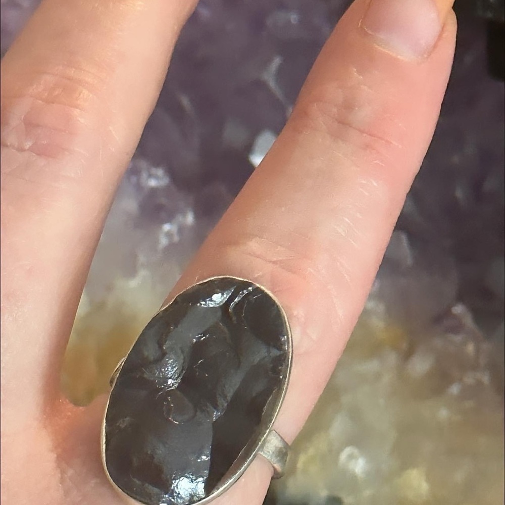 Hematite Sterling Silver Ring - image 5